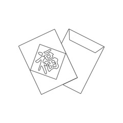 Poster - Card icon. Element of China for mobile concept and web apps icon. Outline, thin line icon for website design and development, app development