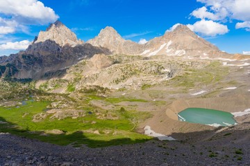 Schoolroom Glacier. Teton Crest. Grand Teton National Park