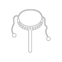 Poster - Toy drum icon. Element of China for mobile concept and web apps icon. Outline, thin line icon for website design and development, app development