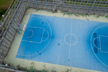 Canvas Print - Top view of the basketball court