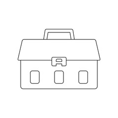 Poster - color tool bag icon. Element of construction tools for mobile concept and web apps icon. Outline, thin line icon for website design and development, app development