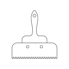 Poster - color putty knife icon. Element of construction tools for mobile concept and web apps icon. Outline, thin line icon for website design and development, app development