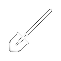 Poster - color shovel icon. Element of construction tools for mobile concept and web apps icon. Outline, thin line icon for website design and development, app development