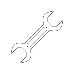 Poster - color wrench icon. Element of construction tools for mobile concept and web apps icon. Outline, thin line icon for website design and development, app development