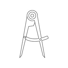 Poster - color compass icon. Element of construction tools for mobile concept and web apps icon. Outline, thin line icon for website design and development, app development