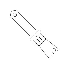 Poster - color narrow brush icon. Element of construction tools for mobile concept and web apps icon. Outline, thin line icon for website design and development, app development