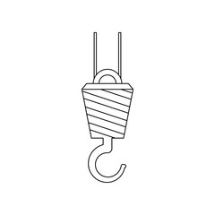 Poster - color crane hook icon. Element of construction tools for mobile concept and web apps icon. Outline, thin line icon for website design and development, app development