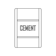 Poster - color bag of cement icon. Element of construction tools for mobile concept and web apps icon. Outline, thin line icon for website design and development, app development