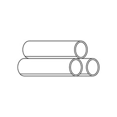 Poster - color pipes icon. Element of construction tools for mobile concept and web apps icon. Outline, thin line icon for website design and development, app development