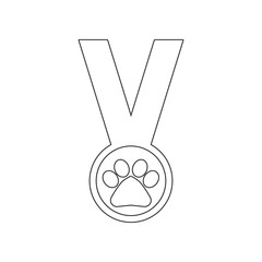 Poster - Medal for dog icon. Element of dog for mobile concept and web apps icon. Outline, thin line icon for website design and development, app development