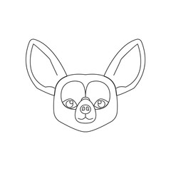 Wall Mural - Welsh Corgi face icon. Element of dog for mobile concept and web apps icon. Outline, thin line icon for website design and development, app development