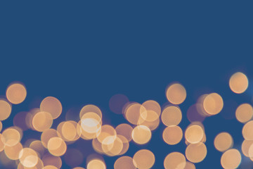 abstract yellow blue light bokeh background with copy space