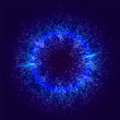 © zaie - Burst color vector background. Dot liquid flow 3d design illustration. Geometric dynamic particles explosion concept