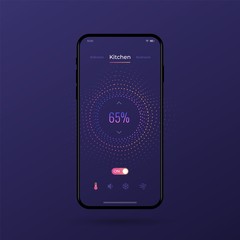 Poster - Dashboard UI and UX Kit. Control center design. Temperature control in the room. EPS 10.
