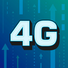 Poster - 4G high speed internet technology. Vector illustration
