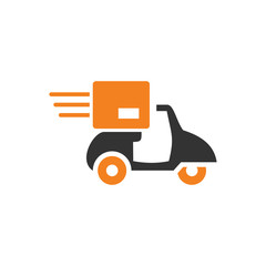 Poster - Delivery related icon on background for graphic and web design. Simple vector sign. Internet concept symbol for website button or mobile app.