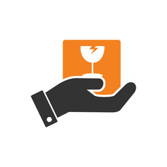 Poster - Delivery related icon on background for graphic and web design. Simple vector sign. Internet concept symbol for website button or mobile app.
