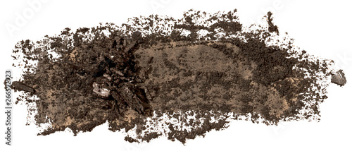 Fotografía Black coal texture paint stain brush stroke, hand painted, isolated on white background