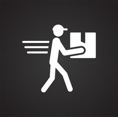 Poster - Delivery related icon on background for graphic and web design. Simple vector sign. Internet concept symbol for website button or mobile app.
