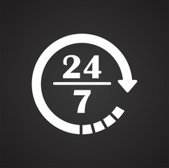 Poster - Delivery related icon on background for graphic and web design. Simple vector sign. Internet concept symbol for website button or mobile app.