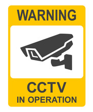 Closed Circuit Television Signs Or CCTV Vector Illustration.