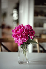Jar Of Flower On Table