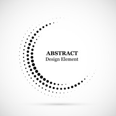Wall Mural - halftone dotted background circularly distributed. halftone effect vector pattern. circle dots isola