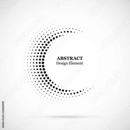 Halftone dotted background circularly distributed. Halftone effect vector pat...