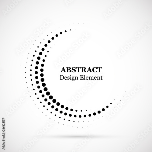 Halftone dotted background circularly distributed. Halftone effect vector pat...