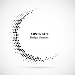 Wall Mural - halftone dotted background circularly distributed. halftone effect vector pattern. circle dots isola