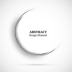 Wall Mural - halftone dotted background circularly distributed. halftone effect vector pattern. circle dots isola