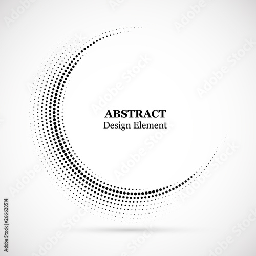 Halftone dotted background circularly distributed. Halftone effect vector pat...