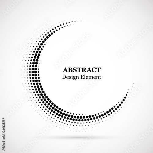 Halftone dotted background circularly distributed. Halftone effect vector pat...