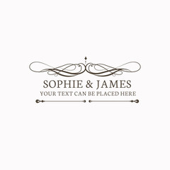 Wall Mural - wedding invitation emblem