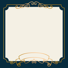 Canvas Print - Gold frame background