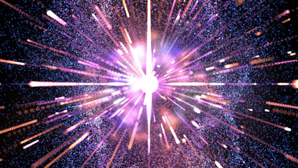 digital dark blue abstract background with small blue light particles scattered throughout the area 