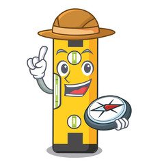 Sticker - Explorer spirit level above wooden table character