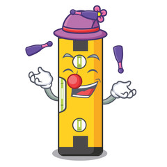 Sticker - Juggling spirit level in a cartoon bag