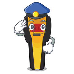 Sticker - Police stud finder isolated with the character