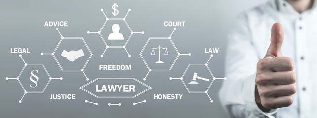 Wall Mural - Concept of Lawyer. Law and Justice