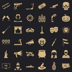 Poster - Glasses icons set. Simple style of 36 glasses vector icons for web for any design