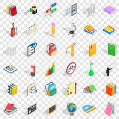 Poster - Good education icons set. Isometric style of 36 good education vector icons for web for any design