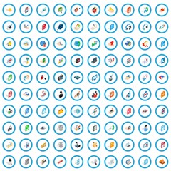 Poster - 100 webdesign icons set in isometric 3d style for any design vector illustration