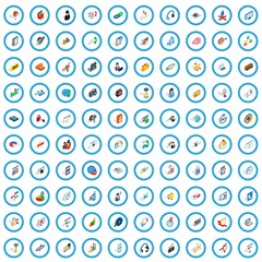 Poster - 100 web development icons set in isometric 3d style for any design vector illustration