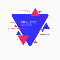 Poster - abstract geometric background with triangles in minimalistic style.