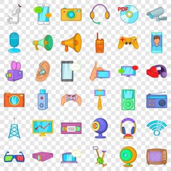 Poster - Good gadget icons set. Cartoon style of 36 good gadget vector icons for web for any design