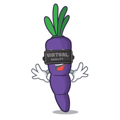 Poster - Virtual reality purple carrots in the character shape