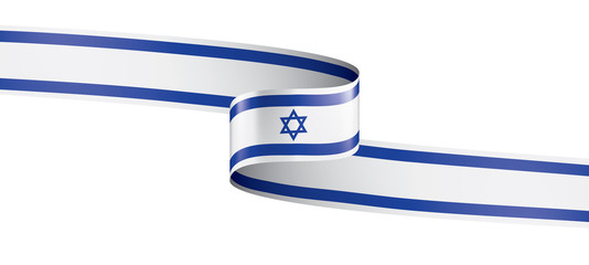 Israel flag, vector illustration on a white background