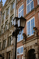 Street forged lanterns Gdansk, Poland.