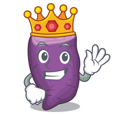 Wall Mural - King purple sweet potato in cartoon fridge